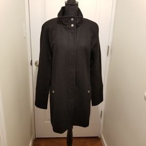 Lucky Brand black wool blend pea coat size L
